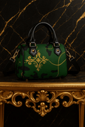 Camo Baroque Gold Ornamental Military Leather Crossbody Mini Bag Elegant Evening Outfit
