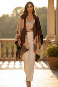 Tartan Shawl Elegant Evening Outfit Cozy Classic Style