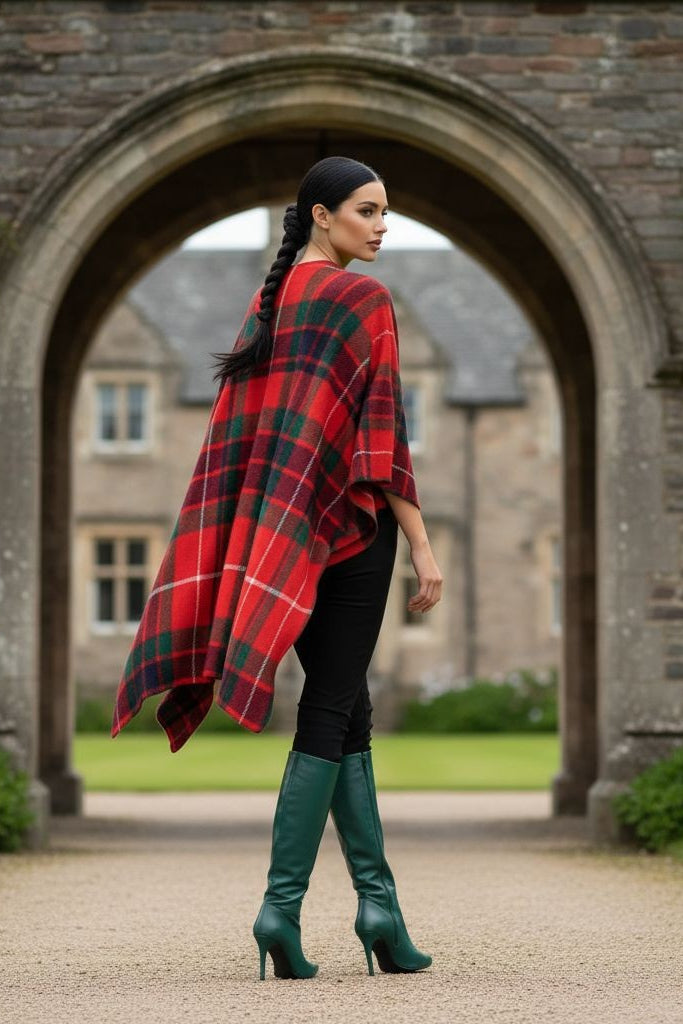 Fraser Clan Tartan All-Season Soft Touch Shawl Lightweight Wrap Scarf by Angelic Blessings Shop - Angelic Blessings