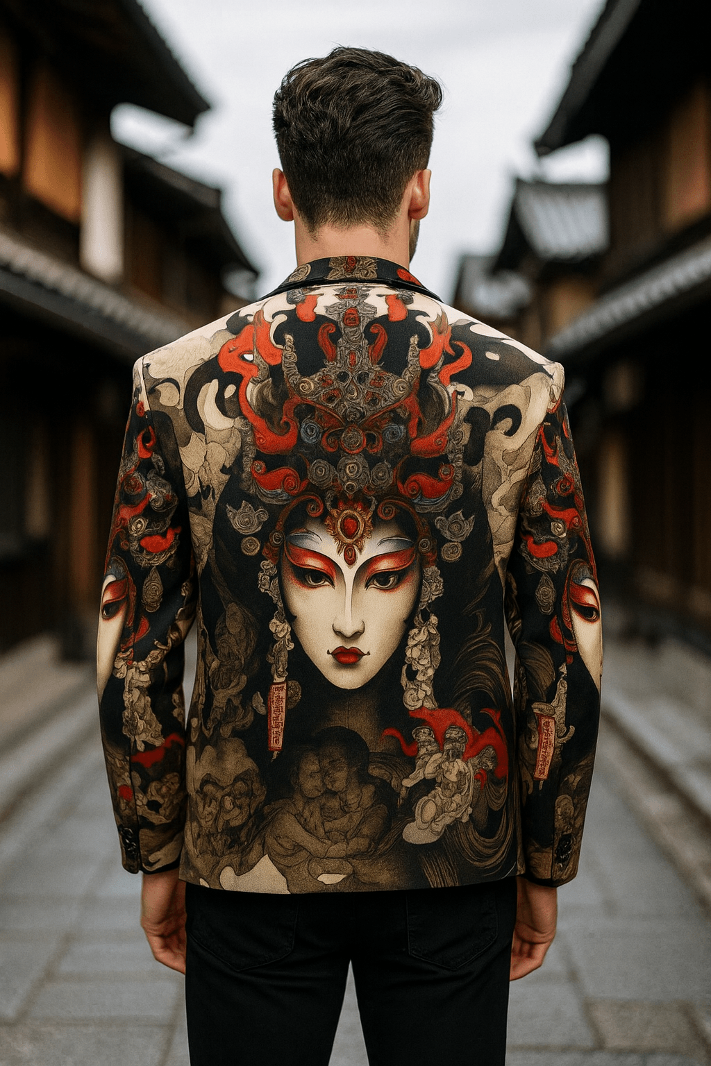 Imperial Oni Ink Art blazer clothing mens elegant evening outfit with artistic tailoring